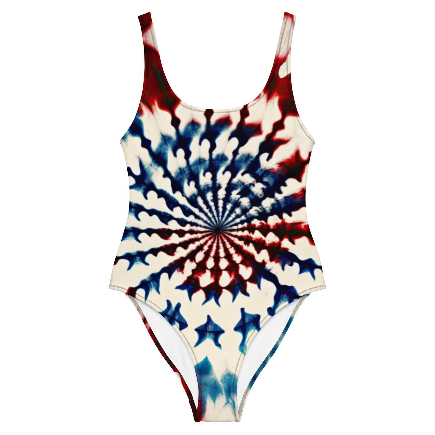 Patriotic Tie-Dye One-Piece Swimsuit