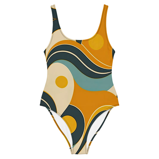 Abstract Swirl One-Piece Swimsuit
