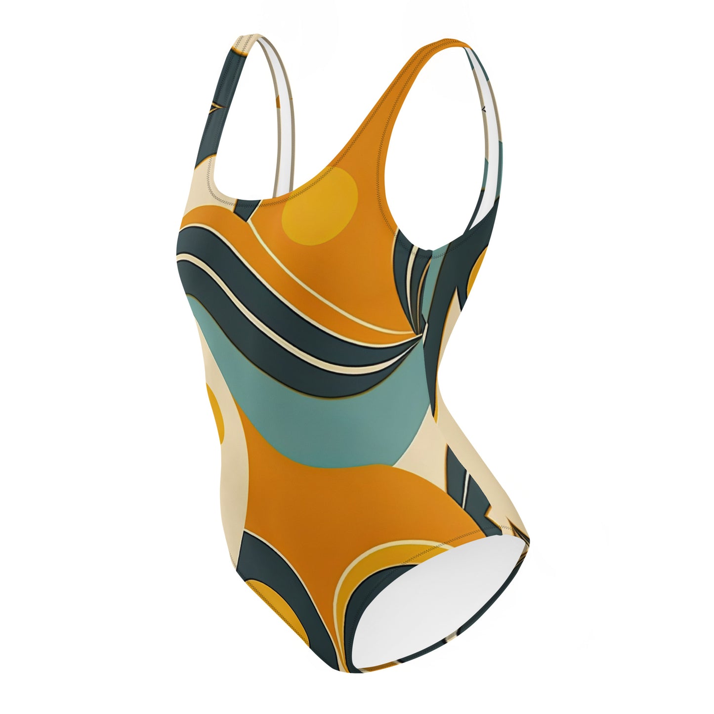 Abstract Swirl One-Piece Swimsuit