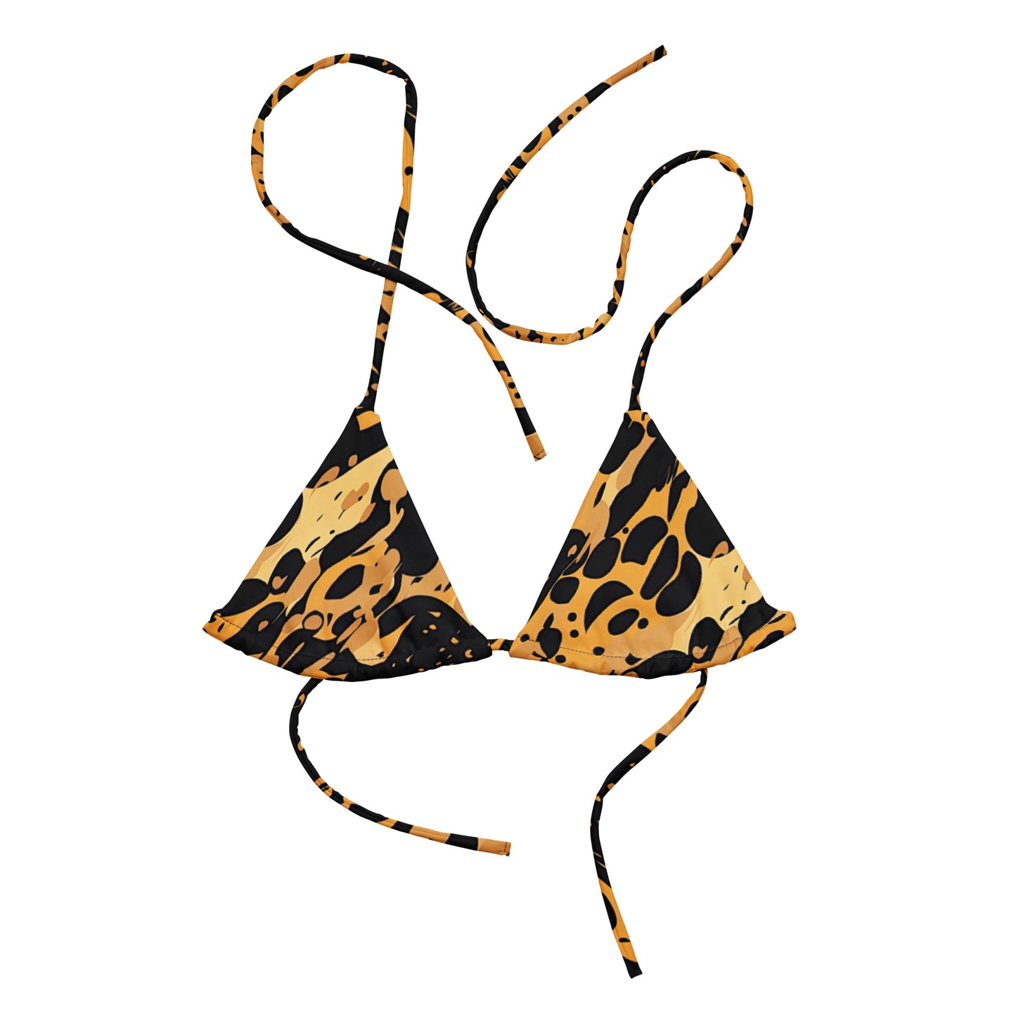 Animal Paint String Bikini Top