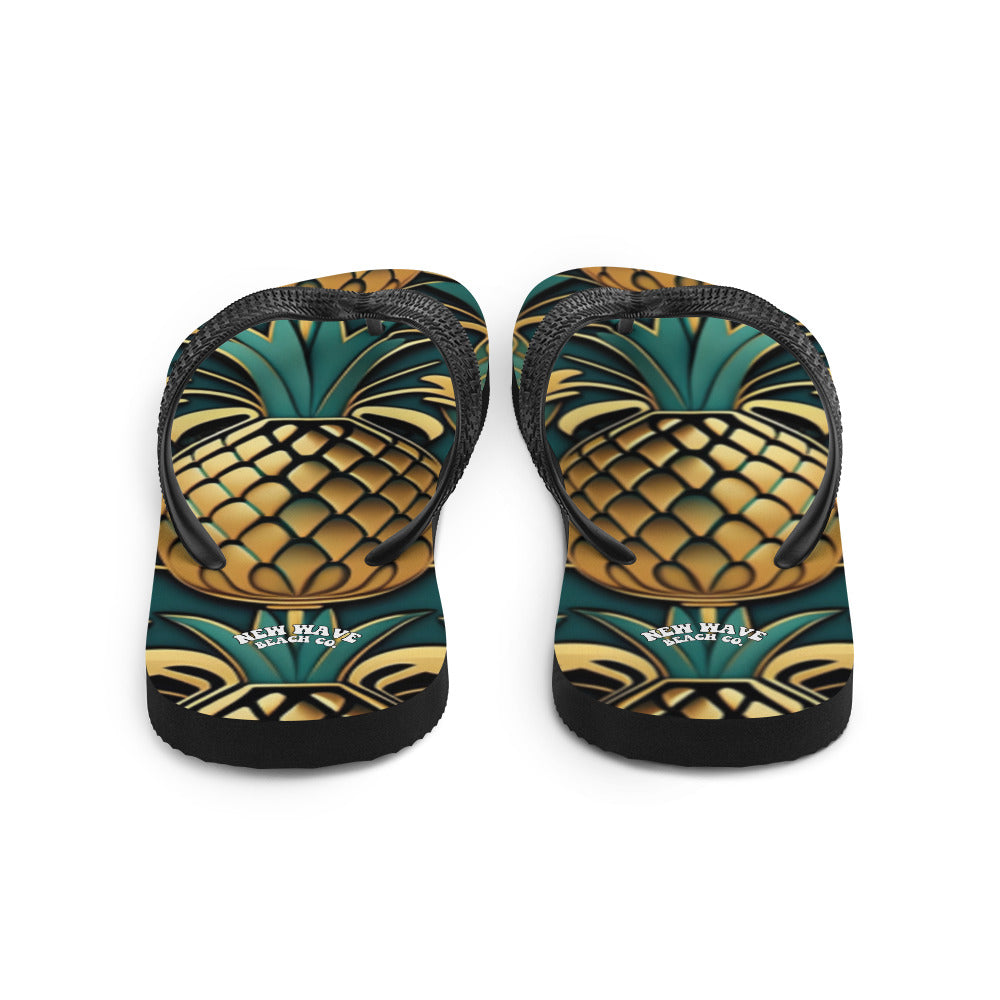 Deco Pineapple Flip-Flops