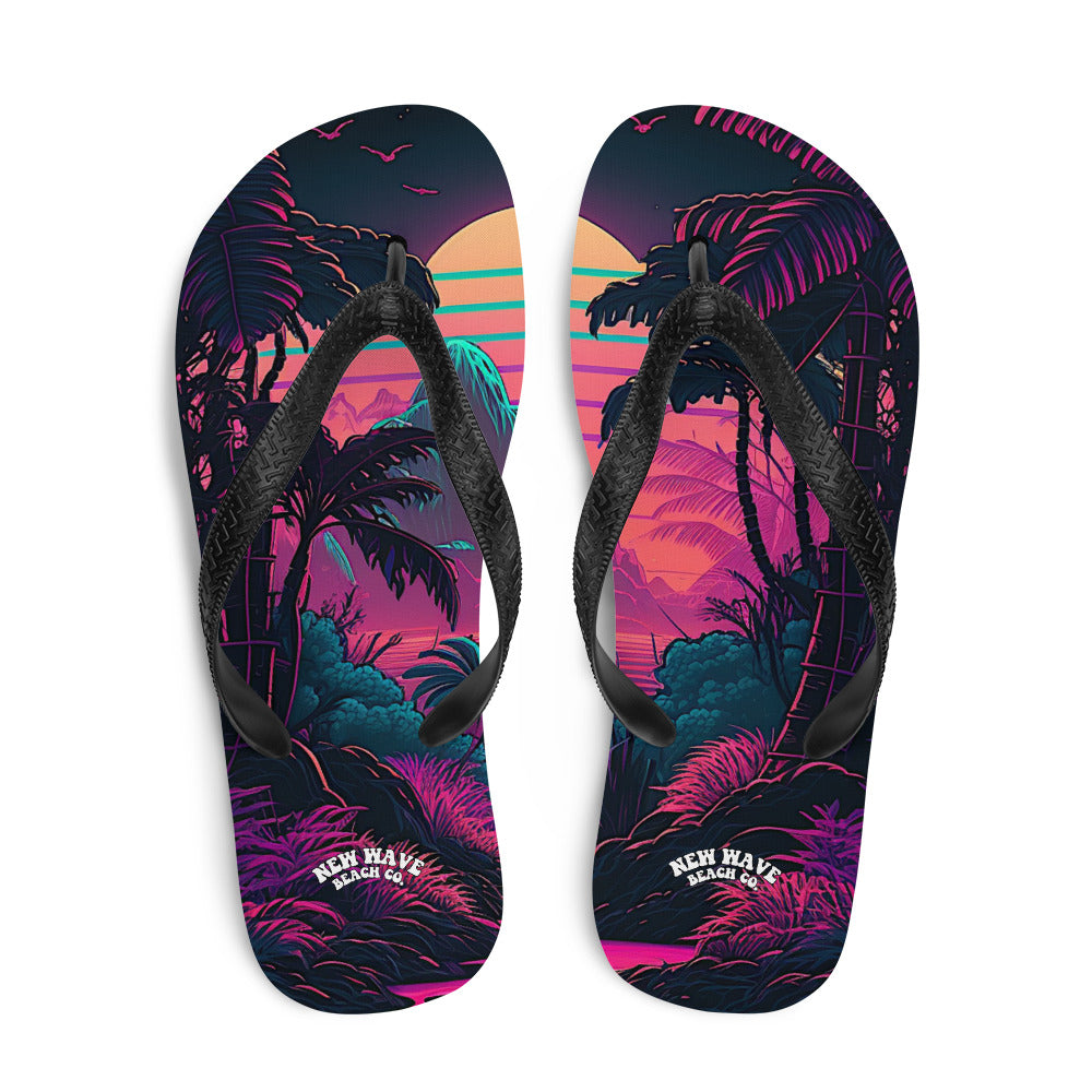 Tropical Jungle Flip-Flops