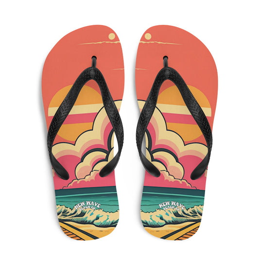 Cartoon Beach Flip-Flops